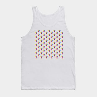 Love hot air balloon pattern Tank Top